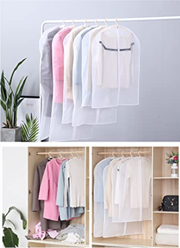 Dzrige Clear Garment Bags 23.6'' X 46.5'' Long Transparent Waterproof Hang Clothes Bag Dust Cover With Study Full Zipper For Storage Wardrobe Dresses Gown Clothes Blazer (3 Pack) #TOP2