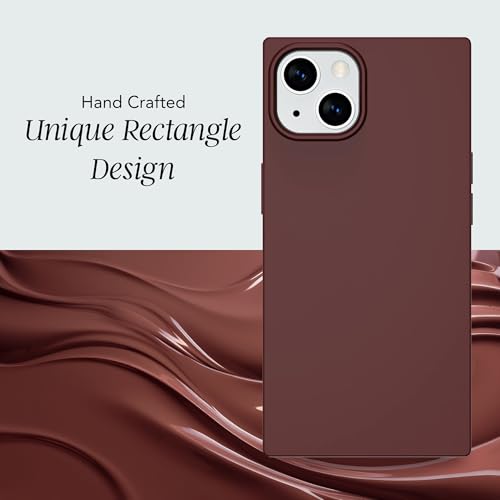 Image of COCOMII Rectangle for iPhone 14 Plus /15 Plus Case, Matte Rouge Silicone