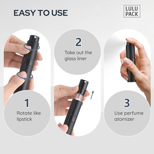 Lulupack 8ml Perfume Atomizer, Cologne Travel Spray Bottle, Refillable Portable Sprayer - Image 8