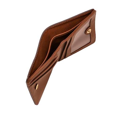 Fossil Women's Logan Leather RFID Blocking Small Bifold Wallet, Brown Hearts by Fossil - Image 3