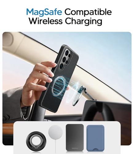 HelloDeere for Samsung Galaxy S26 Ultra Case, Compatible with MagSafe, Shockproof Military-Grade Protection, Wireless Charging Friendly, Magnetic Phone Case for Samsung Galaxy S26 Ultra, Carbon Fiber — view 5