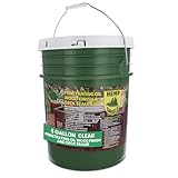 Premium Outdoor Wood Stain & Sealer - Semi-Transparent, UV Protection, Waterproof (Clear, 5 Gallon)