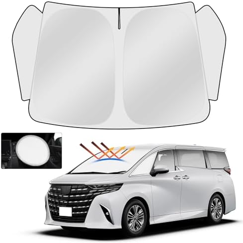 （11:00時点） CARTIST アルファード 40系 サンシェード フロントガラス Alphard Vellfire 4代目 2023年~現行 三角窓設計 車中泊