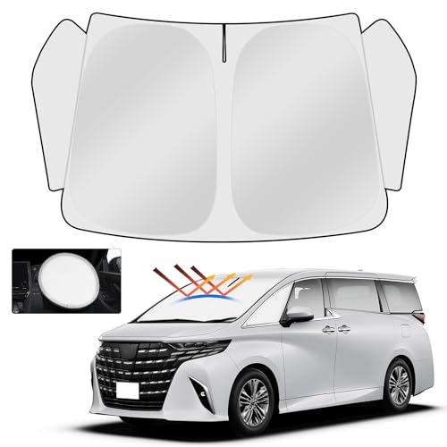Cartist トヨタ アルファード サンシェード ヴェルファイア 40系 サンセット サンライン 日除け Alphard Vellfire 4代目 2023年~現行 サンフィア フロントサンシェード 遮光シェード アクセサリー UVカット 車中泊 内装パ