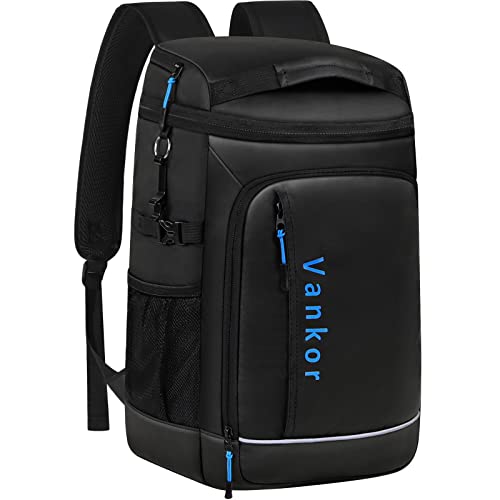 Vankor Backpack Cooler For Men Women Insulated Leak Proof 37 Cans,3 Storage Pockets Travel Cooler Backpack Soft Sided Portable Cooler Bag Waterproof Beach Ice Chest Kayak Outdoor Camping Coolers #TOP12