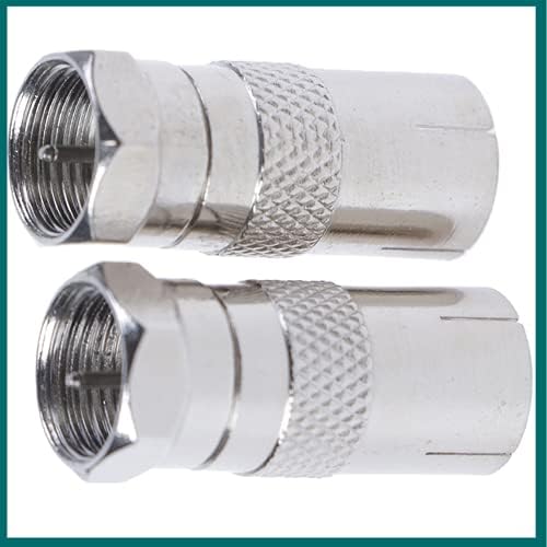 10 Pcs RF Female Socket to F Type Screw Male Plug Adapter Converter,TV T/F Type Connector Socket to RF Coax Aerial Adapter for Satellite TV DVR