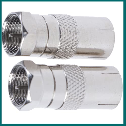 YUNSHANGHT 10 Pcs RF Female Socket to F Type Screw Male Plug Adapter Converter,TV T/F Type Connector Socket to RF Coax Aerial Adapter for Satellite TV DVR - Image 4