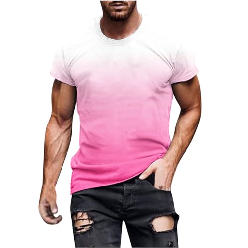 Amazon Mens Graphic Big & Tall Short Sleeve T-Shirt 3X Pink
