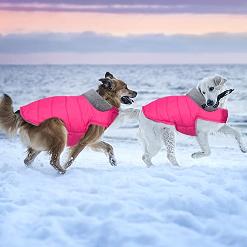 Fragralley Dog Jacket Soft Waterproof Windproof Reversible Winter Dog Clothes Warm Coat For Small Medium Large Dogs (X-Small, Pink) #TOP4