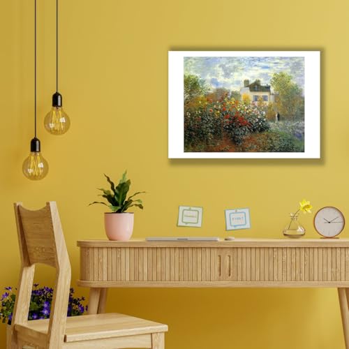 Impression Claude Monet Jardin à Argenteuil grand format mat
