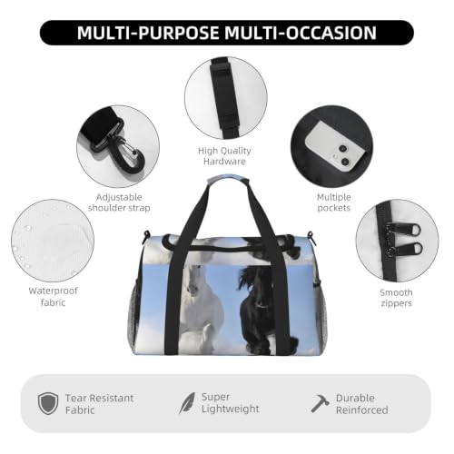 Bolsa de lona grande impermeable para deportes, playa y piscina 5