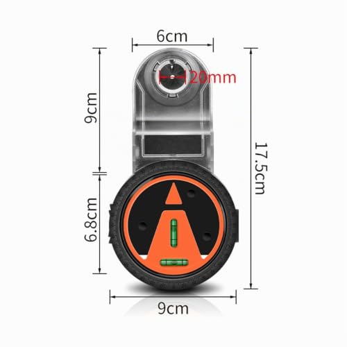 Miniatura 7 de Tiardey Drill Dust Collector, 2-In-1 Drill Dust Collector Attachment With Level And 500mah Battery 360 Rotating Drill Dust Collector For Construction Hanging Pictures