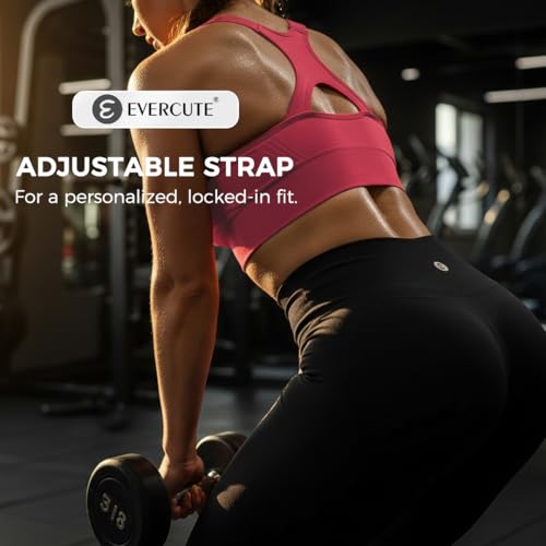 Image of Evercute High Impact Sports Bras for Women 3 /4 /5 Pack, Adjustable Straps Padded Supportive Seamless Racerback Running Bras