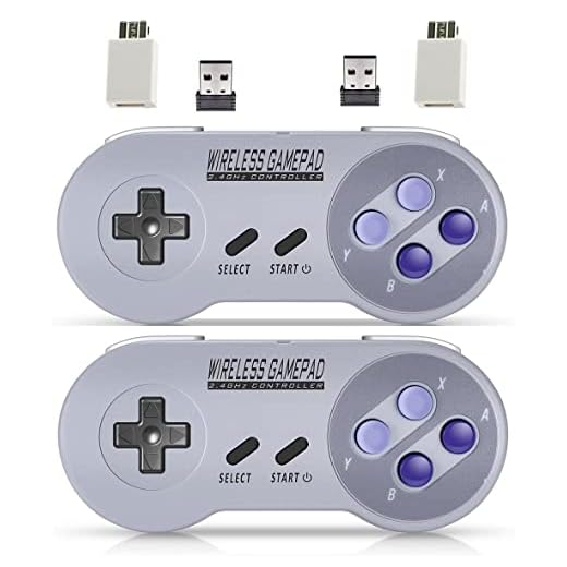 Wireless Controller for Mini SNES, Gamepad with USB Wireless Receiver Compatible with Switch, Windows,iOS,Liunx,Android Device,Atention, Only Works with Original Mini SNES, Check Description and Review before place order
