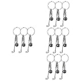 Ipetboom 4 Sätze Golfschlüsselkette Schlüsselbund Golfzubehör Golf-schlüsselanhänger Schuss Anhänger Für Golfbälle Schlüsselanhänger Mit Dekorativen Bällen Zinklegierung Silber 3 Stücke * 4