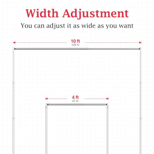 Image of EMART 4ft-10ft Pipe and Drape Adjustable Crossbar for Backdrop Stand