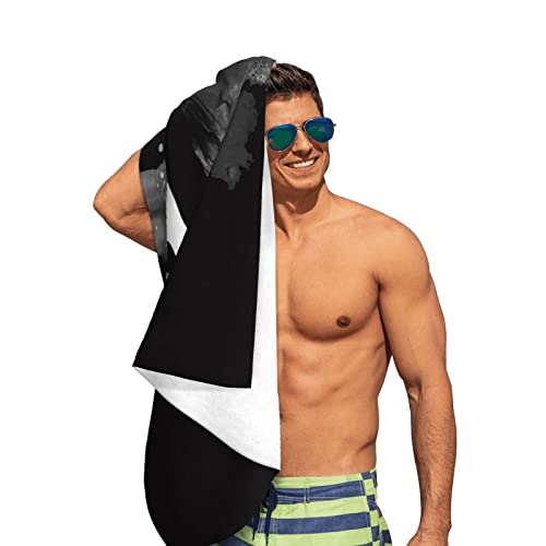 Jasmoder Ballet Dance Black And White Microfiber Beach Towels Oversized Soft Beach Blanket Absorbent Quick Dry Bath Towels Pool Towels Travel Beach Towels For Kids Adults #TOP3