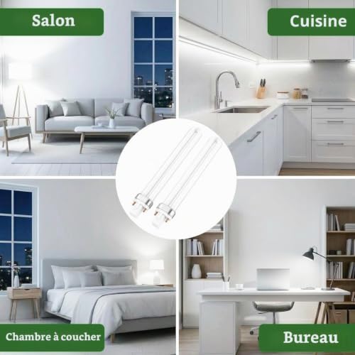 Solisara 2PCS Lampe Fluorescente Compacte G23 2 Broches 9W, Blanc 6500K – vue 6