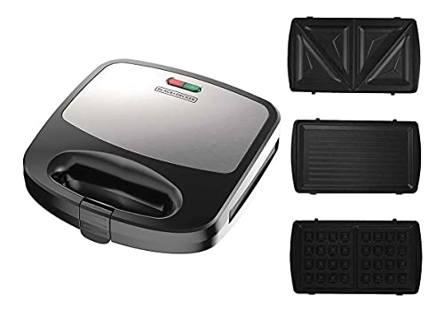 Listado de Sandwichera Walmart favoritos de las personas. 43 Black+Decker Estación de Desayunos 3 en 1, Waflera, Sandwichera y Parrilla, WM2000S-LA