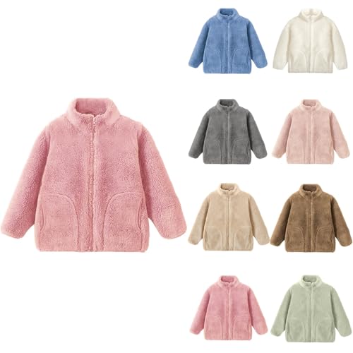 Fleece Jacket Kids - Full Zipper Long Sleeve Casual Outwear, School Outfits, Clothes For Teen Girls 3-15 Years