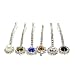 Lurrose Rhinestone Hair Clips Set of 6 Short Pearl Bobby Pins for Women and Girls Elegant Hair Accessories for Daily Wear and Special Occasions