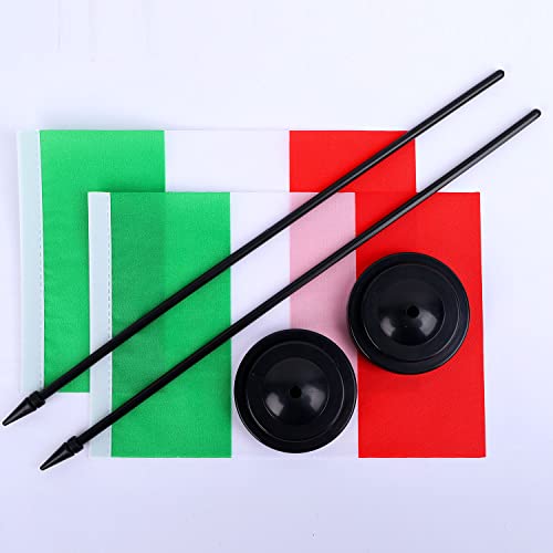 Fwiw Italy Italian Flag Italy Table Flag Small Mini Italy Office Desk Flags With Stand Base,Countries National Festival Events Home Office Decorations(2Pack) #TOP2