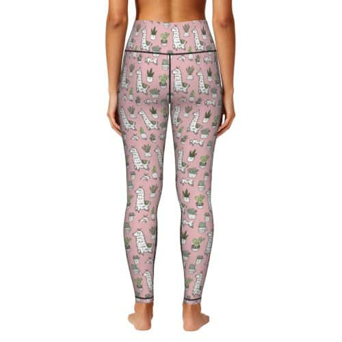 Pantalon de yoga ample femme anti-compression à motif cactus - 5