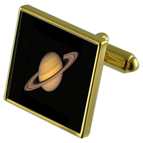 Select Gifts Planète Saturne Gold-tone de manchette Crystal-cravate Cadeau