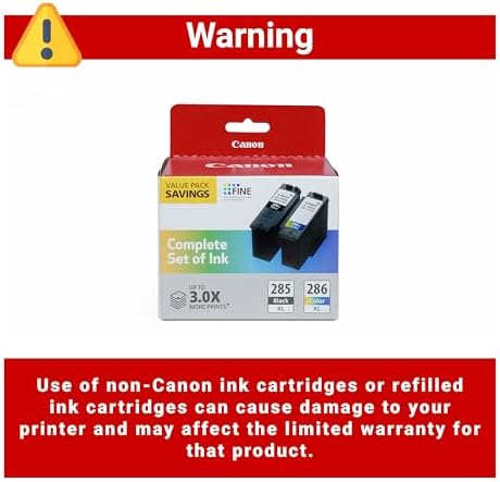 Canon PG-285 XL / CL-286 XL 정품 잉크 밸류 팩 (카트리지 2개), TR7820, TS7720/7722와 호환 — 사진 3