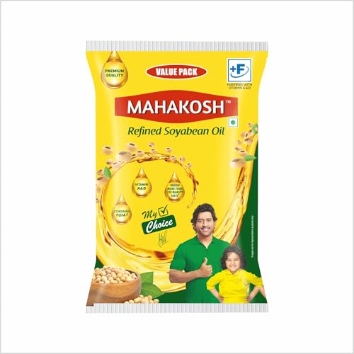 Image of Mahakosh Refined Soyabean Oil 770 /750 G Pouch (Weight May Vary)