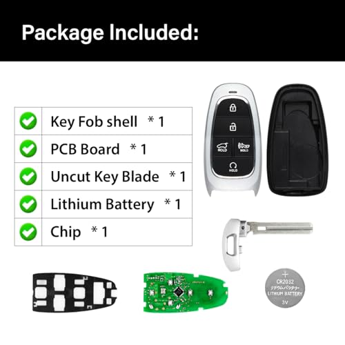 Keylessbest Replacement for 2022 Hyundai Tucson Key Fob Remote Control TQ8-FOB-4F27 5 Buttons 433MHz by Keylessbest - Image 6