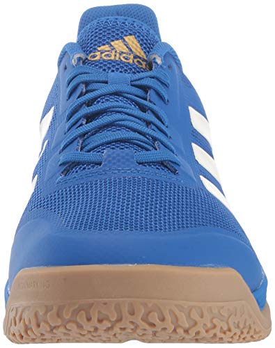 Adidas Men's Stabil Bounce Volleyball Shoe, Blue/Off White/Gold Metallic, 14.5 M Us #TOP23