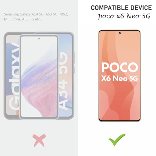 Image of Tempered Glass Screen Protector Compatible for Poco X6 Neo 5G with Edge to Edge Coverage and Easy Installation Kit, Pack of 1, Black (Poco X6 Neo 5G)
