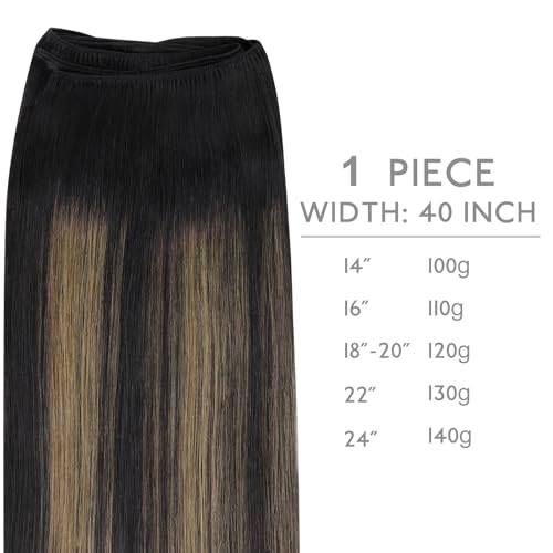 Image of WENNALIFE Sew in Hair Extensions Real Human Hair, Thick & Invisible Weft