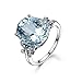 Meolin Rhinestone Butterfly Ring Natural Topaz Stone Crystal Engagement Ring Charm Gemstone Ring Women Jewelry (Size/ 6/7/8/9/10),Sea Blue,Size 7