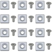 12PCS Aluminum Profile Metal End Caps 2020 Series European Standard Cover Plates with Screws 2020mm Surface Cover End Plates Plugs for Multi Functional Mechanical Equipment Frames Workbenches