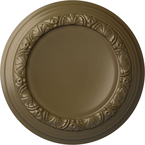 12 1/2"OD x 1 1/2"P Carlsbad Ceiling Medallion (Fits Canopies up to 7 7/8"), Hand-Painted Mississippi Mud