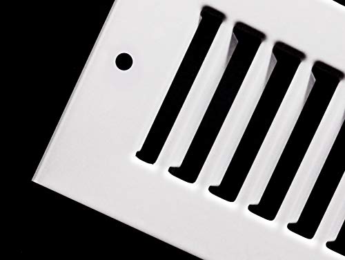 6" X 14" Toe Kick Grille - Hvac Vent Cover [Outer Dimensions: 7.5 X 15.5] - White #TOP1