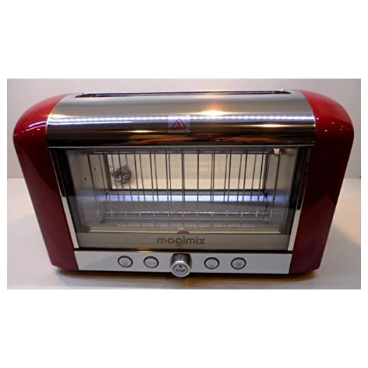 MAGIMIX TOASTER VISION RED INCLUDED OF 1 GRILL