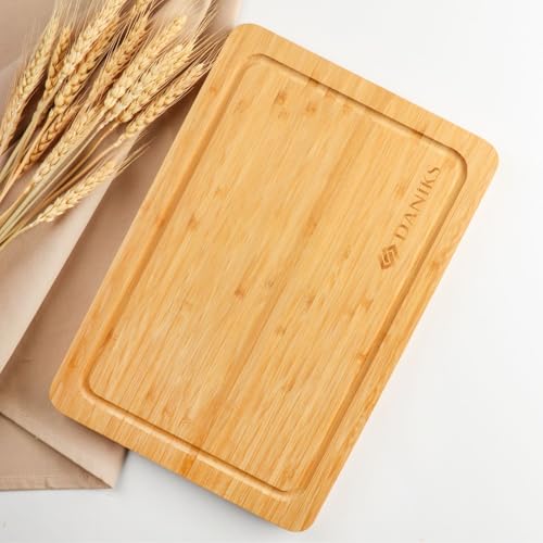 Daniks 100% Organic Bamboo Cutting Board 13x9
