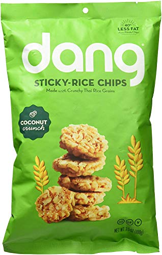Dang Sticky Rice Chips, Coconut Crunch, 3.5 oz (1 Count), Gluten Free Rice Crisps