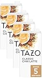 TAZO Classic Chai Latte, Black Tea Concentrate, Easy-to-Serve Caffeinated Chai Tea for Everyday Lattes, Mocktails and Hot or Iced, 32 oz Carton, (Pack of 4)