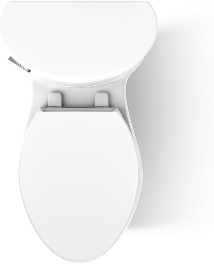 KOHLER Adair Comfort Height one-piece elongated 1.28 gpf toilet with Class Five flushing technology and left-hand trip lever, White