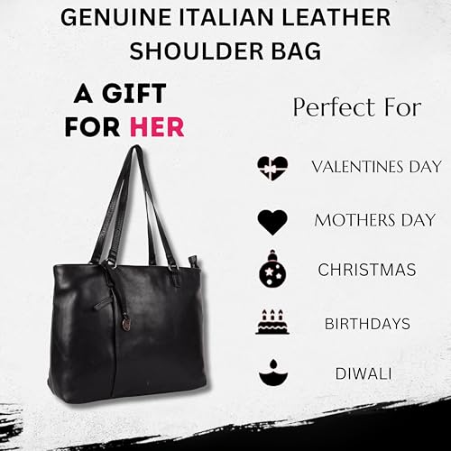 Bolso de mujer Tote de cuero italiano genuino miniatura 5