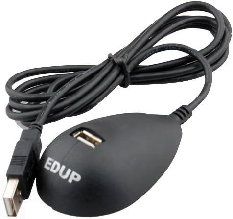 Wireless Wifi Adapter Usb Extension Cradle w/ Stand Base 5-feet USB 2.0 Dock Cable (Black)