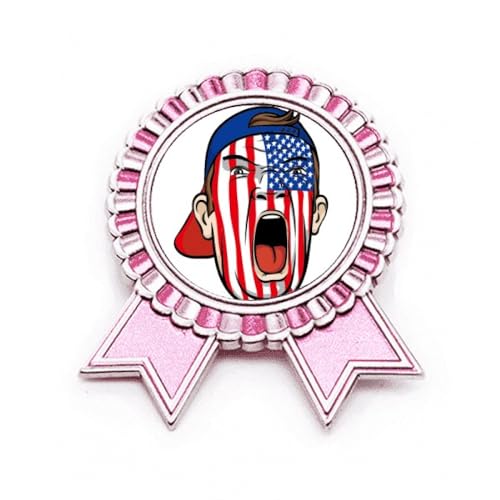 Broche rose drapeau américain M en métal pour réussir vos looks de maquillage