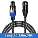 Poyiccot Speakon to XLR Cable 6ft, 18 Guage AWG Speakon Plug Male to 3 Pole XLR Jack Male Audio Cable with Twist Lock for Studio Microphone Recording, Stage Lighting.