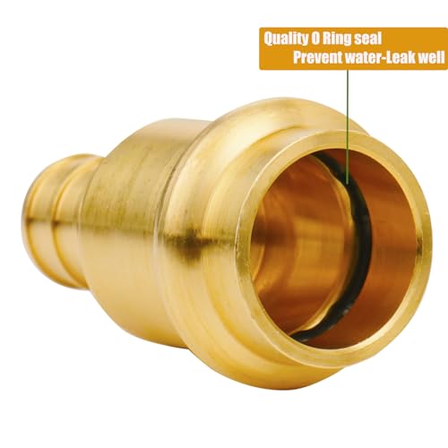 1 Brass Coupling Connector - WHK 6 Pack - Lead-Free - Cooper to Pex Adapter - 1 Inch