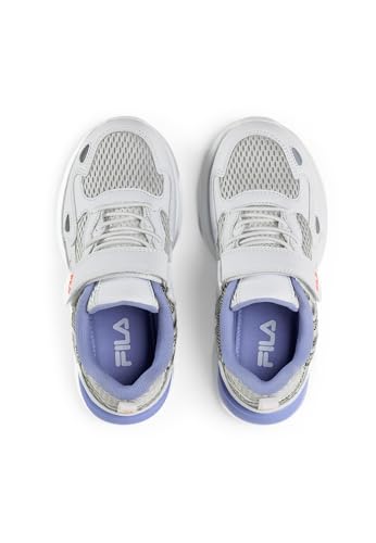 FILA Ventosa A Velcro Kids Basket, White Pale Iris, 33 EU