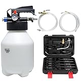 CCLIFE Druckluft Ölwechsel Gerät Öleinfüllgerät Ölabsauger Getriebeöl Einfüllgerät 6L/10L 2 in 1 Befüllgerät Öl Einfüllen mit 15 ATF Adapter
